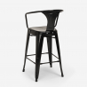  set hoher tisch 60x60cm 4 metallhocker schwarz bar küche bucket black 