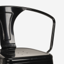  set hoher tisch 60x60cm 4 metallhocker schwarz bar küche bucket black 