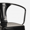 set hoher tisch 60x60cm 4 metallhocker schwarz bar küche bucket black 