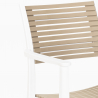 Ensemble 2 Chaises et 1 Table Carrée Beige 70x70cm Polypropylène Jardin Bar Extérieur Clue Choix