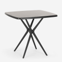 Set tavolo quadrato nero 70x70cm 2 sedie design moderno Clue Dark Prezzo