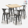 set 4 hocker tisch 60x60cm holz bar küche mason Rabatte