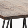ensemble table bois 60x60cm 4 tabourets industriel cuisine bar mason noix 
