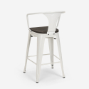 set 4 hocker industriellen holz metall tisch 60x60cm mason wood 