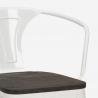 set 4 hocker industriellen holz metall tisch 60x60cm mason wood 