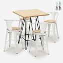 set hoher tisch 60x60cm 4 hocker bar küche mason top light Angebot