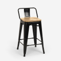 set 4 sgabelli tavolino industriale 60x60cm mason noix steel top light Acquisto