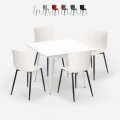 set quadratischer tisch 80x80cm 4 stühle industriedesign wrench light Aktion