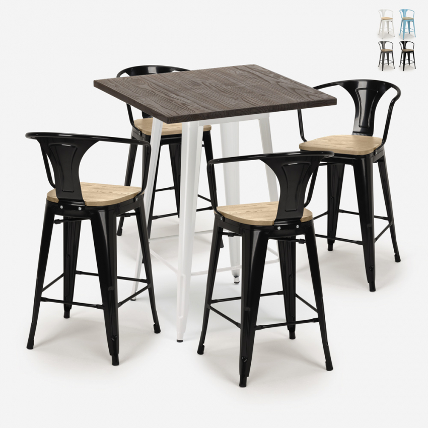 set tisch 60x60cm 4 hocker küche bruck white top light Sales set tisch 60x60cm 4 hocker küche bruck white top light Sales