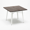 set 4 sedie tavolo quadrato 80x80cm legno metallo anvil light Acquisto