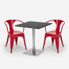 set 2 Lix stühle tisch 70x70cm horeca bar restaurants starter silver Kosten