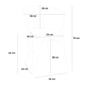 set 2 stühle tisch 70x70cm horeca bar restaurants starter silver 