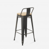 set 4 sgabelli vintage tavolino 60x60cm alto bar industriale rhodes Modello