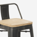 ensemble table haute 60x60cm 4 tabourets style bar métal design vintage axel Modèle