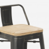 set tavolino alto bar 60x60cm 4 sgabelli metallo design vintage axel Scelta