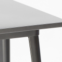 ensemble 4 tabourets vintage table haute 60x60cm bar cuisine industriel rush 
