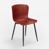 set 4 sedie tavolo rettangolare stile industriale 120x60cm wire 