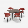 set quadratischer tisch 80x80cm  4 stühle industrial modernes design reeve Kosten