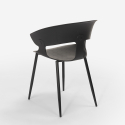 set tavolo quadrato 80x80cm Lix industriale 4 sedie design moderno reeve 