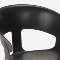 set tavolo quadrato 80x80cm industriale 4 sedie design moderno reeve 