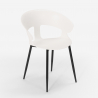 Ensemble Table À Manger 80x80cm Bois Métal et 4 Chaises Cuisine Restaurant Design Reeve White 