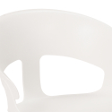 Set tavolo da pranzo 80x80cm legno metallo 4 sedie design Reeve White 