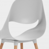 Set 4 Stühle weißer quadratischer Tisch 80x80cm Skandinavisches Design Dax Light