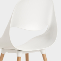 Set runder Tisch 100cm 4 Stühle weiß  skandinavisches Design Midlan Light Maße