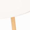 Set runder Tisch 100cm 4 Stühle weiß  skandinavisches Design Midlan Light 