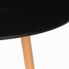 Set runder Tisch Esstisch 100cm  4 Stühle schwarz Design Midlan Dark 