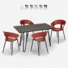 Set Esstisch Tisch 120x60cm  4 Stühle  modernes industrielles Design  Sixty Katalog