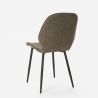 Ensemble 1 Table 80x80cm Industriel et 4 Chaises Design Simili Cuir Cuisine Bar Wright Dark 