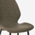 Ensemble 1 Table 80x80cm Industriel et 4 Chaises Design Simili Cuir Cuisine Bar Wright Dark 