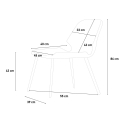 Set Tisch 80x80cm 4 Stühle Industrie Design Kunstleder Bar Küche Wright Dark 