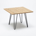 set tavolo bar cucina 80x80cm metallo legno 4 sedie vintage Lix hedges light Acquisto