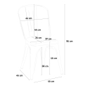 ensemble table 80x80cm métal bois 4 chaises vintage de style bar cuisine hedges light 