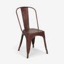 ensemble 4 chaises vintage style et table à manger 120x60cm industriel hamilton Réductions