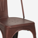 set 4 sedie vintage  tavolo da pranzo 120x60cm industriale hamilton Stock