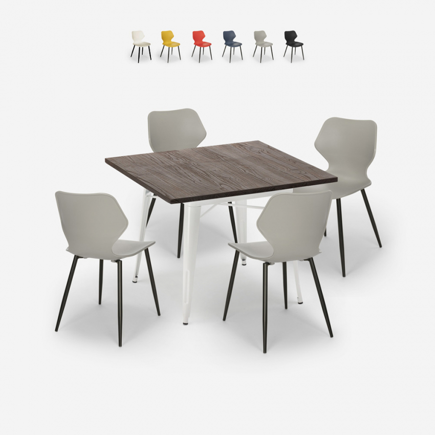 set quadratischer tisch 80x80cm 4 stühle  Lix küche bar design howe light Sales