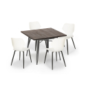 set tisch 80x80cm 4 stühle Lix modernes design  bar küche howe Modell