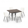 set bar cucina tavolo quadrato 80x80cm 4 sedie design moderno howe Modello