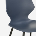 Ensemble Table Carrée 80x80cm et 4 Chaises Design Moderne Bar Cuisine Howe 