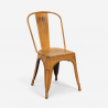 ensemble table 80x80cm et 4 chaises style vintage industriel bar cuisine almond 