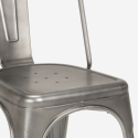set bar cucina tavolo industriale 80x80cm 4 sedie vintage almond 