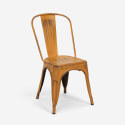 set 4 sedie vintage tavolo industriale 80x80cm legno metallo dickson Costo