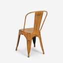set 4 sedie vintage tavolo industriale 80x80cm legno metallo dickson Acquisto