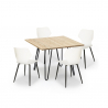Tisch 80x80cm 4 Stühle Industrieller Stil Design Sartis Light Modell