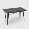 set 4 sedie tavolo rettangolare 120x60cm design industriale bantum Acquisto