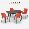 set 4 sedie tavolo rettangolare 120x60cm design industriale bantum Catalogo