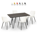 set cucina sala da pranzo 4 sedie design tavolo 120x60cm palkis Vendita